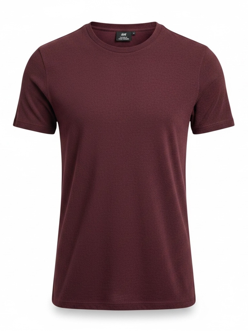 H&M women’s Short Sleeve Crew Neck T-Shirt - Burgundy